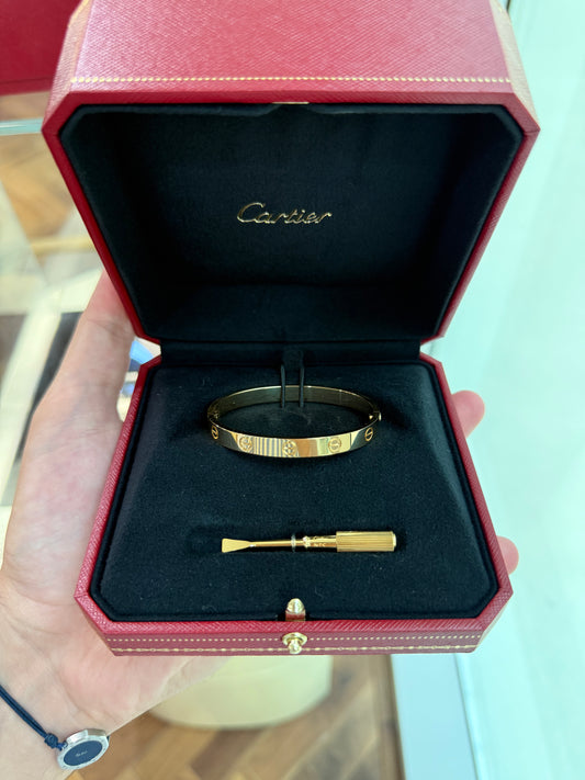 Cartier Love Bracelet 16 Size Yellow Gold 2025 Full Set. Almost New