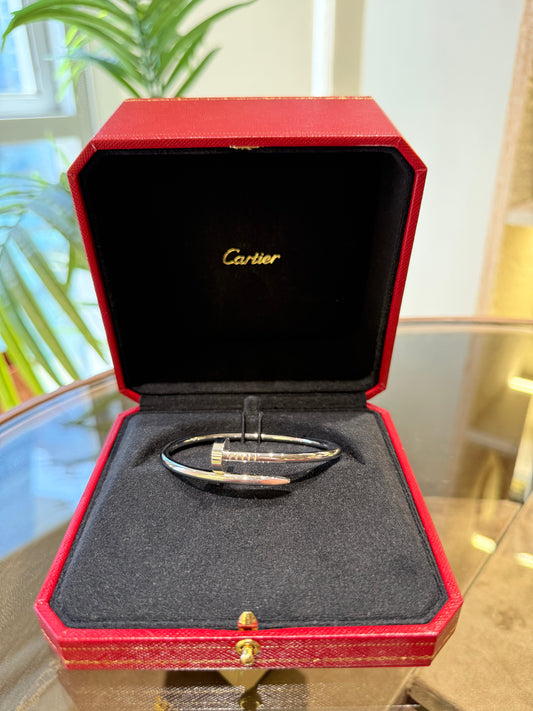 JUSTE UN CLOU BRACELET, CLASSIC MODEL 17 Size 18K White Gold 2023 Full Set