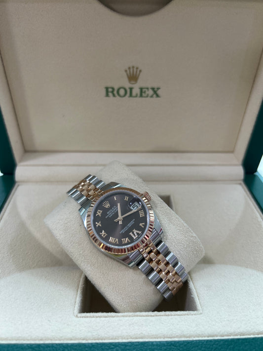 Rolex Datejust 31mm Chocolate Dial Fluted Bezel Ref:278271   2017 Year. Full Set