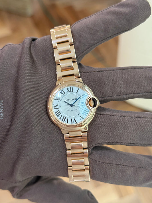 Cartier Ballon Bleu 33mm Automatic 18K Rose Gold W6920096
