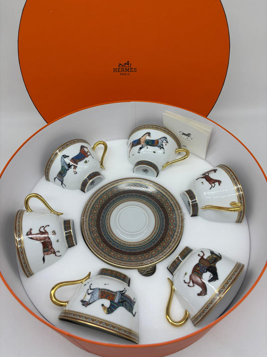 Hermes Tea/Coffee Set for 6 Person New Never Used