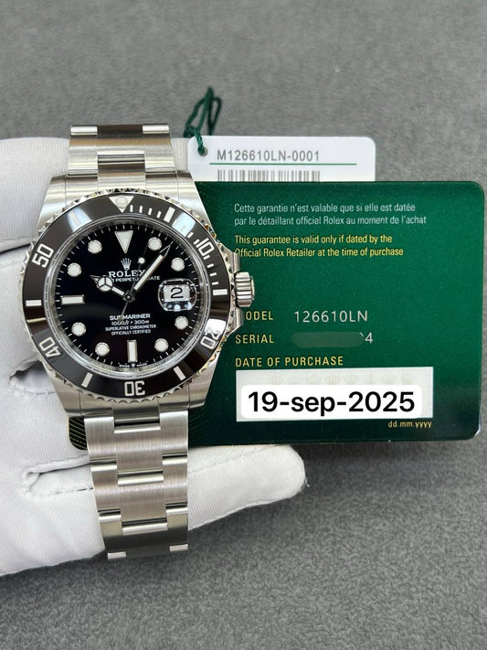 Rolex Submariner 41mm Ceramic Black Dial Stainless Steel Bracelet New 2025 Full Set Ref:126610LN