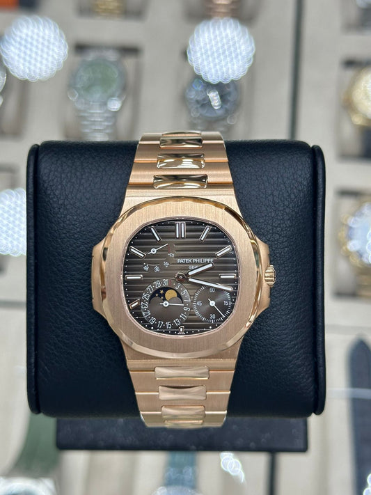 Patek Philippe Nautilus 40mm Rose Gold Brown Index Dial New 2025 Full Set Ref:5712/1R-001