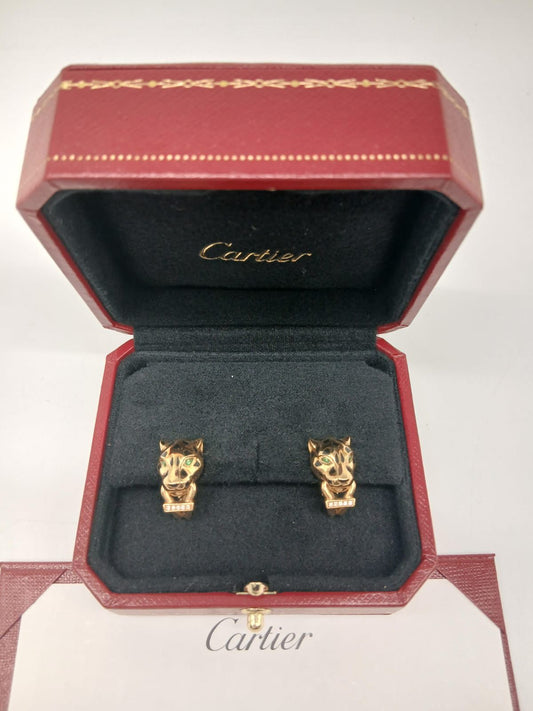 Cartièr Panthère de Cartier earrings with Diamonds
Mint condition
Comes with box and certificate