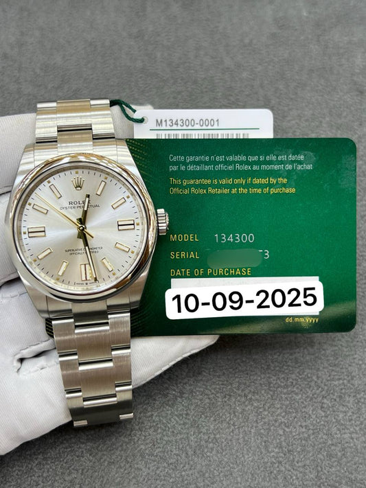 Rolex Oyster Perpetual 41mm Silver Dial Stainless steel Oyster Bracelet New 2025 Full Set Full Sticker Ref:134300