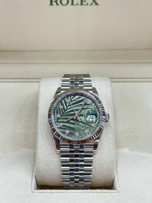 Rolex Unisex Datejust 36mm Steel Jubilee Bracelet 126234 With Diamonds Automatic New 2024