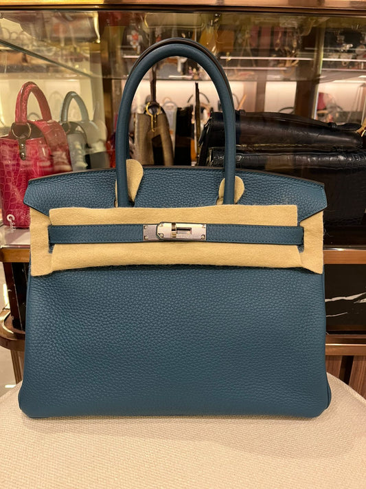 Hermes Birkin 30 Vert Bosphore PHW New 2019