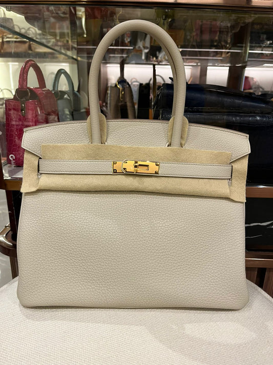 Hermes Birkin 30 
Beton
GHW
Togo 
U(2022) 
New