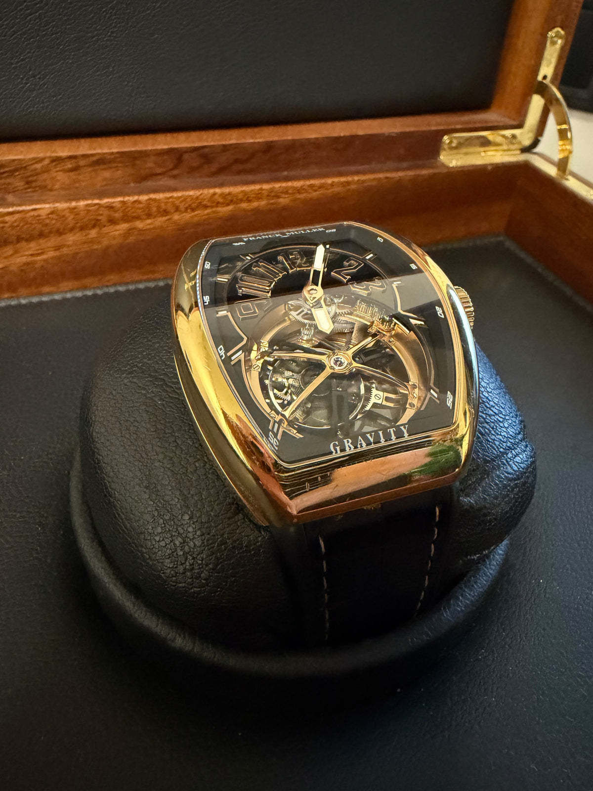 Franck Muller Vanguard Gravity Tourbillon 44 x 53.70mm Yellow Gold Manual Winding Limited Edition Tourbillon Used Full Set Reference: V 45 T Gravity CS