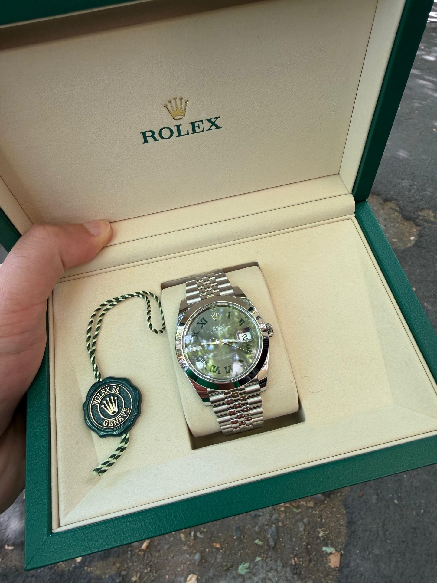 Rolex Datejust 41mm Wimbledon Steel 05/2026 New Full Set 126300