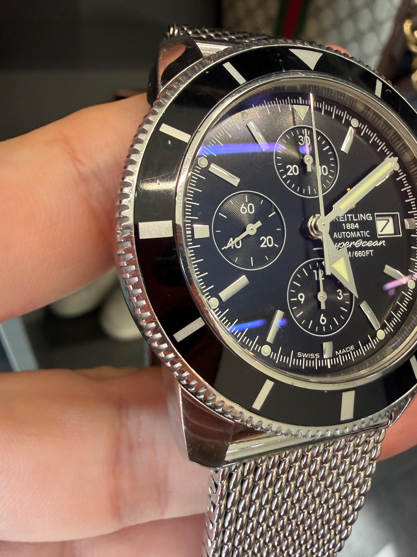 Breitling SuperOcean 46mm Steel Automatic A13320 Men’s Chronograph With Papers