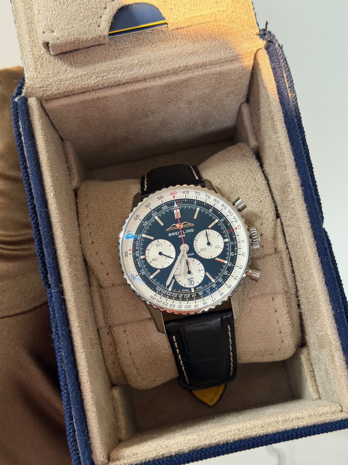 Breitling Navitimer 43mm B01 Chronograph AV0138 Steel Automatic 2022 Full Set Used