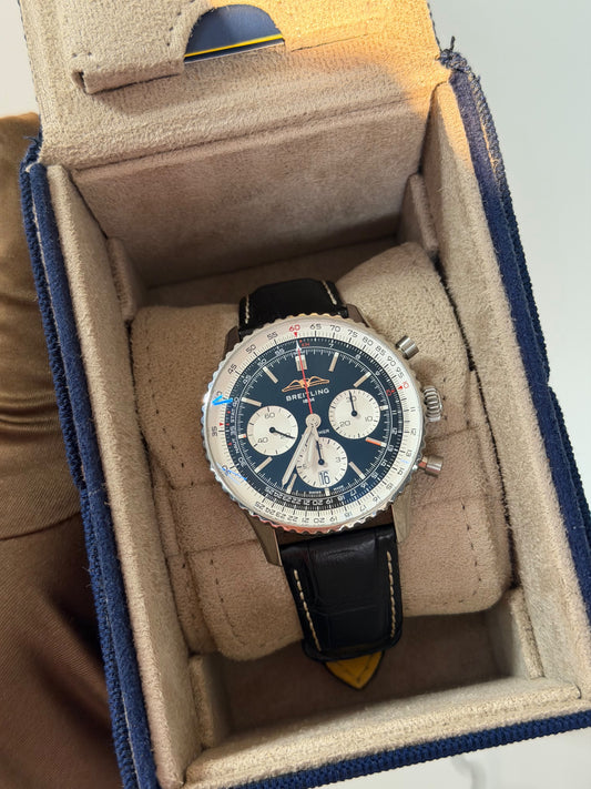 Breitling Navitimer 43mm B01 Chronograph AV0138 Steel Automatic 2022 Full Set Used