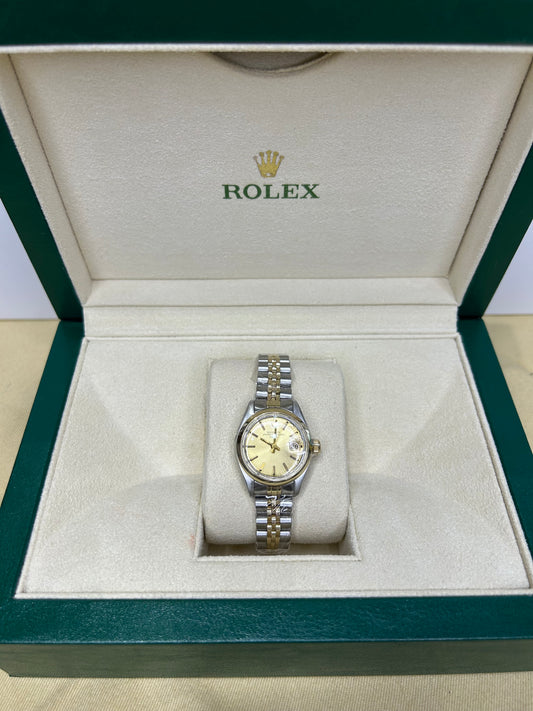 Rolex Ladies Datejust 26mm Steel/Gold Automatic 6916. With Box Polished