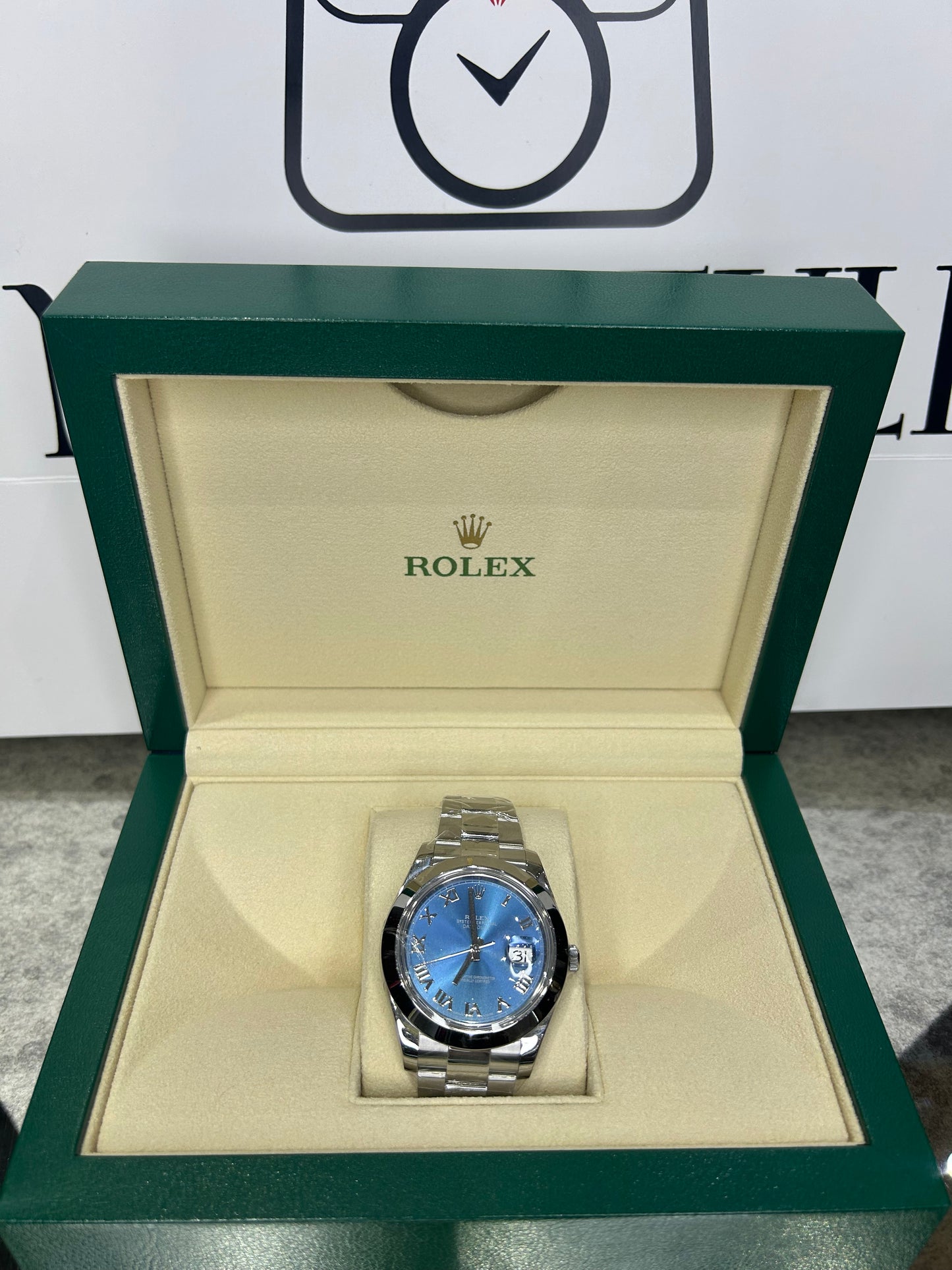 Rolex Men’s Datejust 41mm Steel Blue 2017 Full Set Automatic 116300