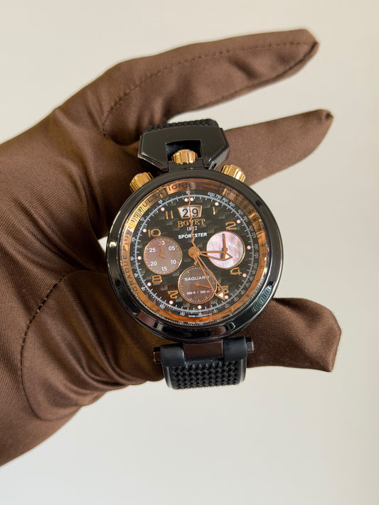 BOVET Sportster SAGUARO Chronograph 46mm Steel/Gold Automatic SP0367 Used Full Set 2010 Year Men’s