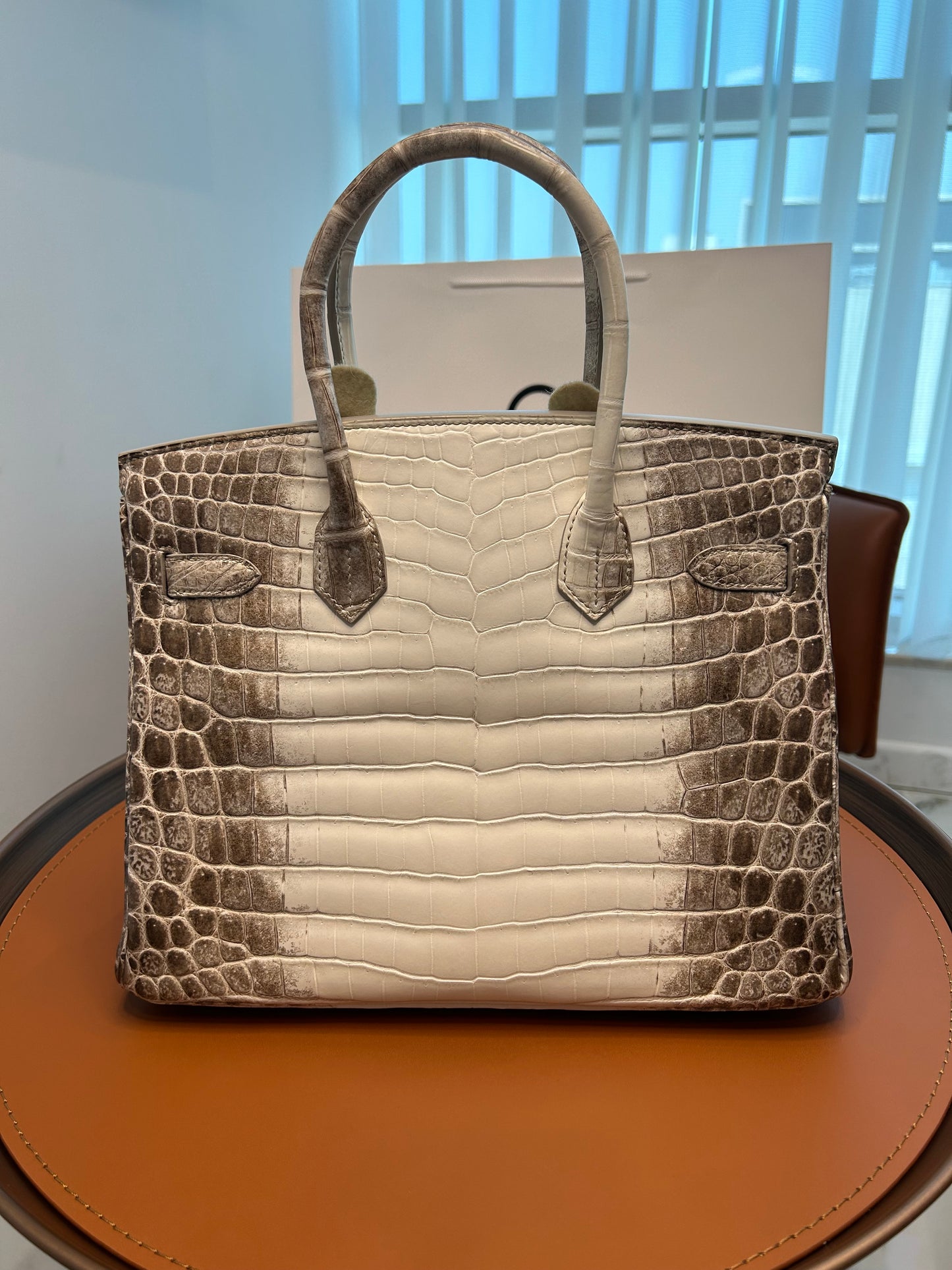 Hermes Birkin 25 Himalayan Crocodile 18K Gold Hardware With Factory Diamonds