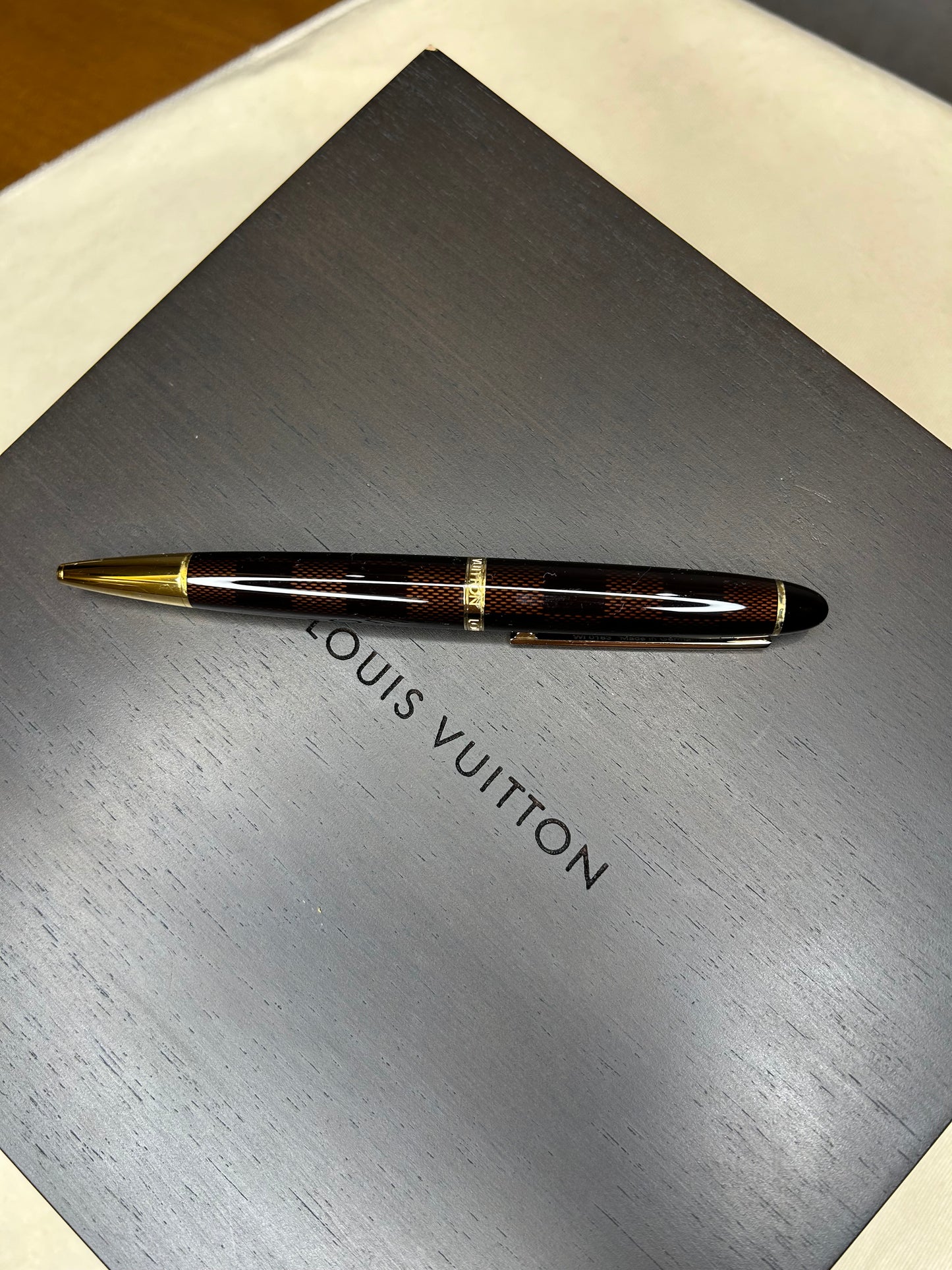 Set Of Louis Vuitton Pens, From Grand Tour Collection In Damier