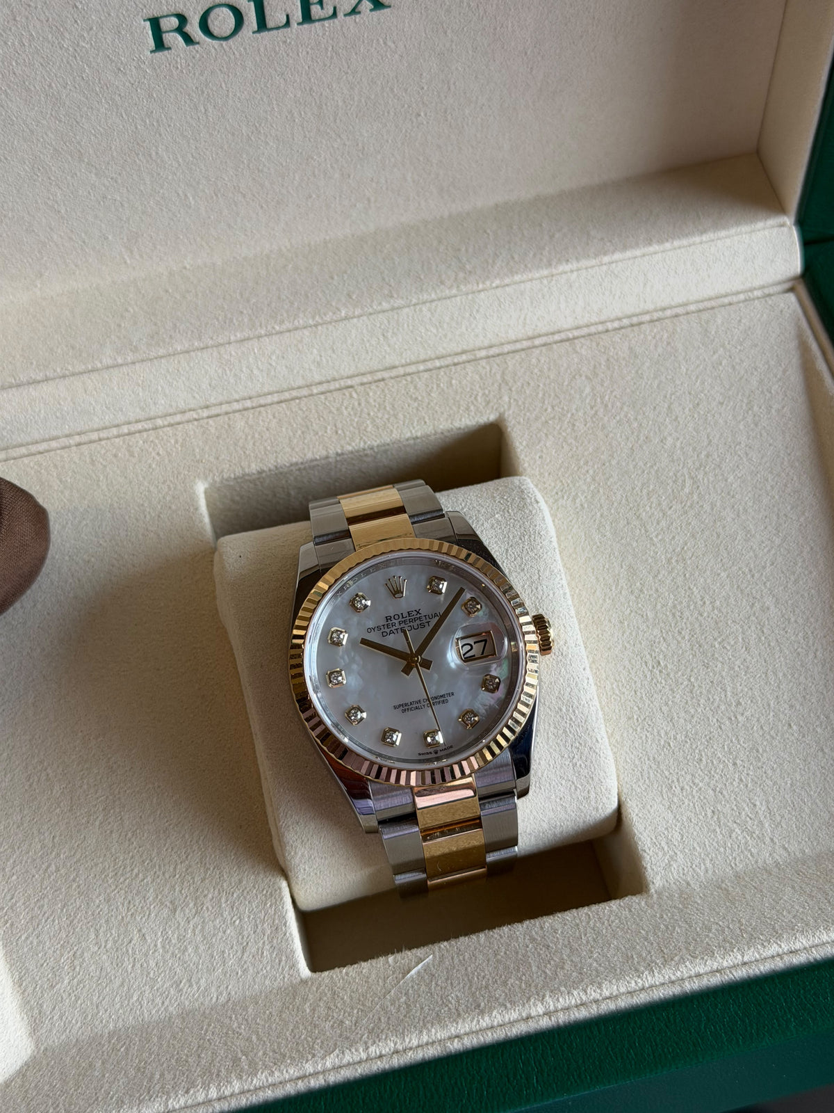 Rolex Datejust 36mm Ladies Steel/Yellow Gold Automatic 126233 Used 2018 Year