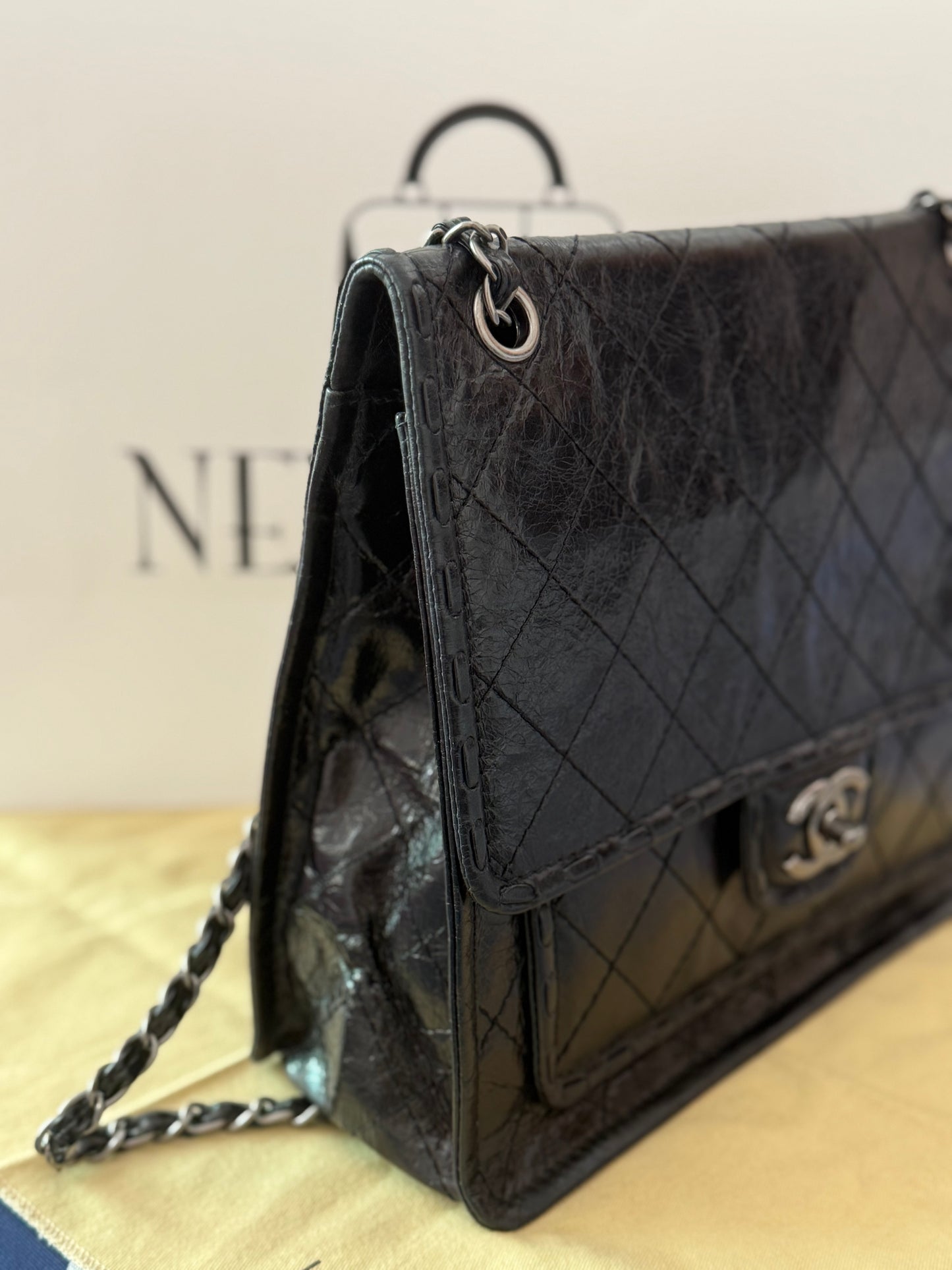 Chanel Quilted Calfskin Whipstitch Flap Bag