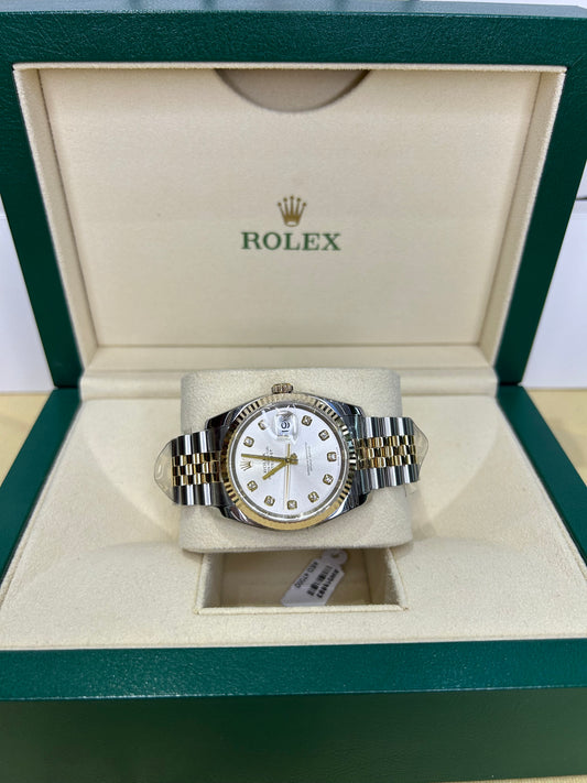 Rolex Ladies Datejust Steel/Gold With Diamonds 2008