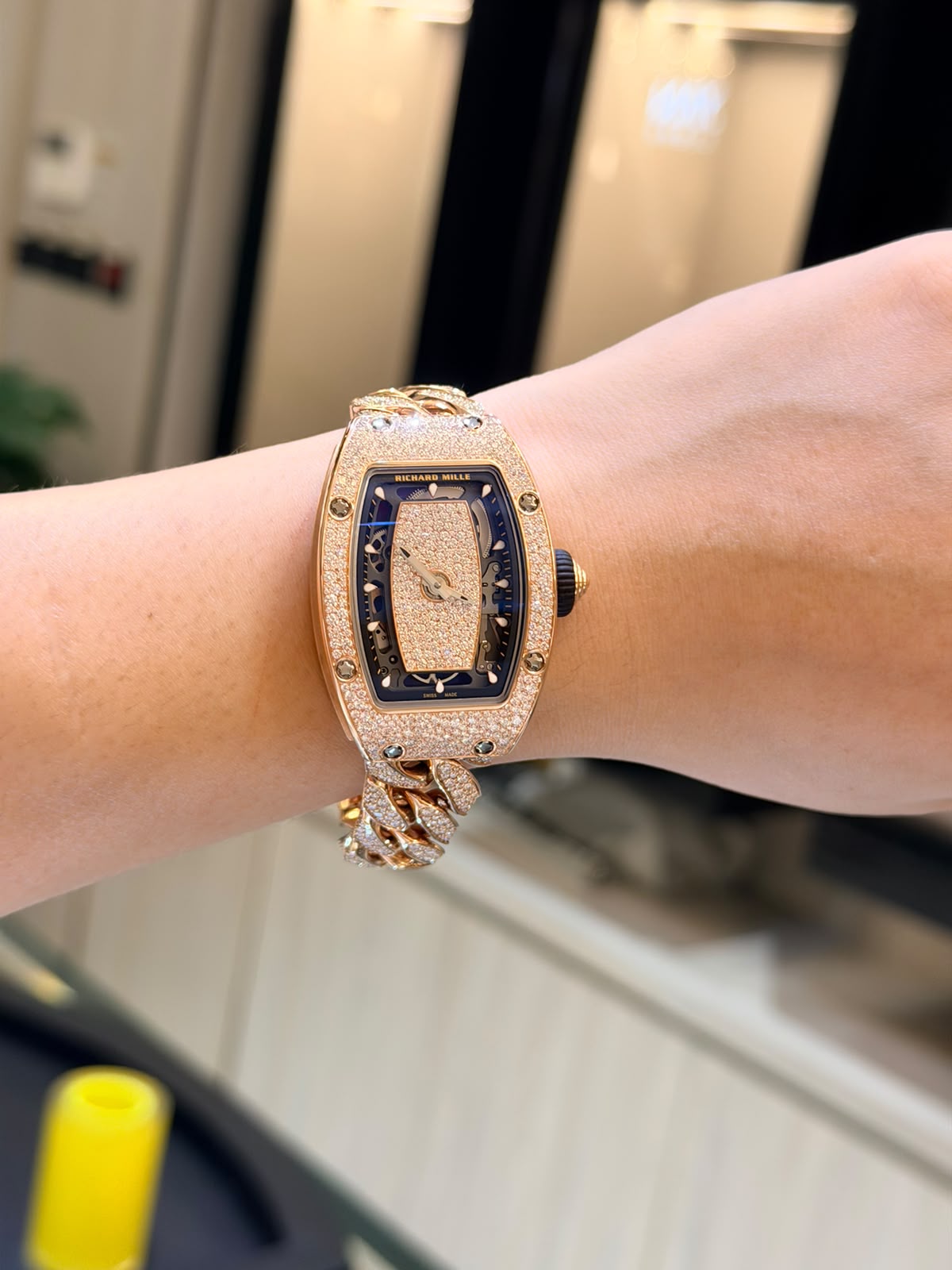 RICHARD MILLE RM 07-0118K Rose Gold, Array of Diamonds, Skeleton Dial,  Full Diamond Brecelet46 mm 2026 New