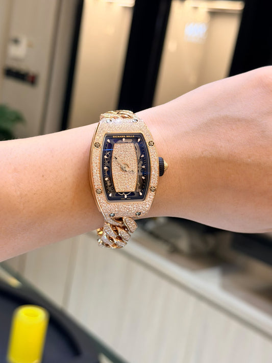 RICHARD MILLE RM 07-0118K Rose Gold, Array of Diamonds, Skeleton Dial,  Full Diamond Brecelet46 mm 2026 New