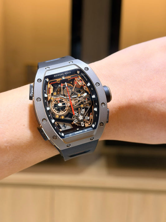 Richard Mille RM 43-01                 Ferrari Manual Winding Tourbillon Split-Seconds Chronograph Titanium Limited Edition of 75                                2026 Year New