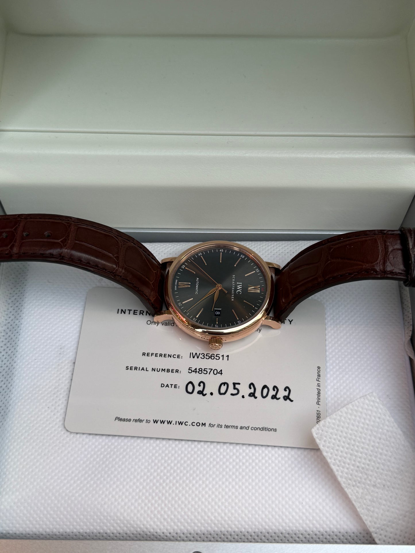 IWC Portofino 40mm 18K Rose Gold Automatic 2022 New Full Set IW356511