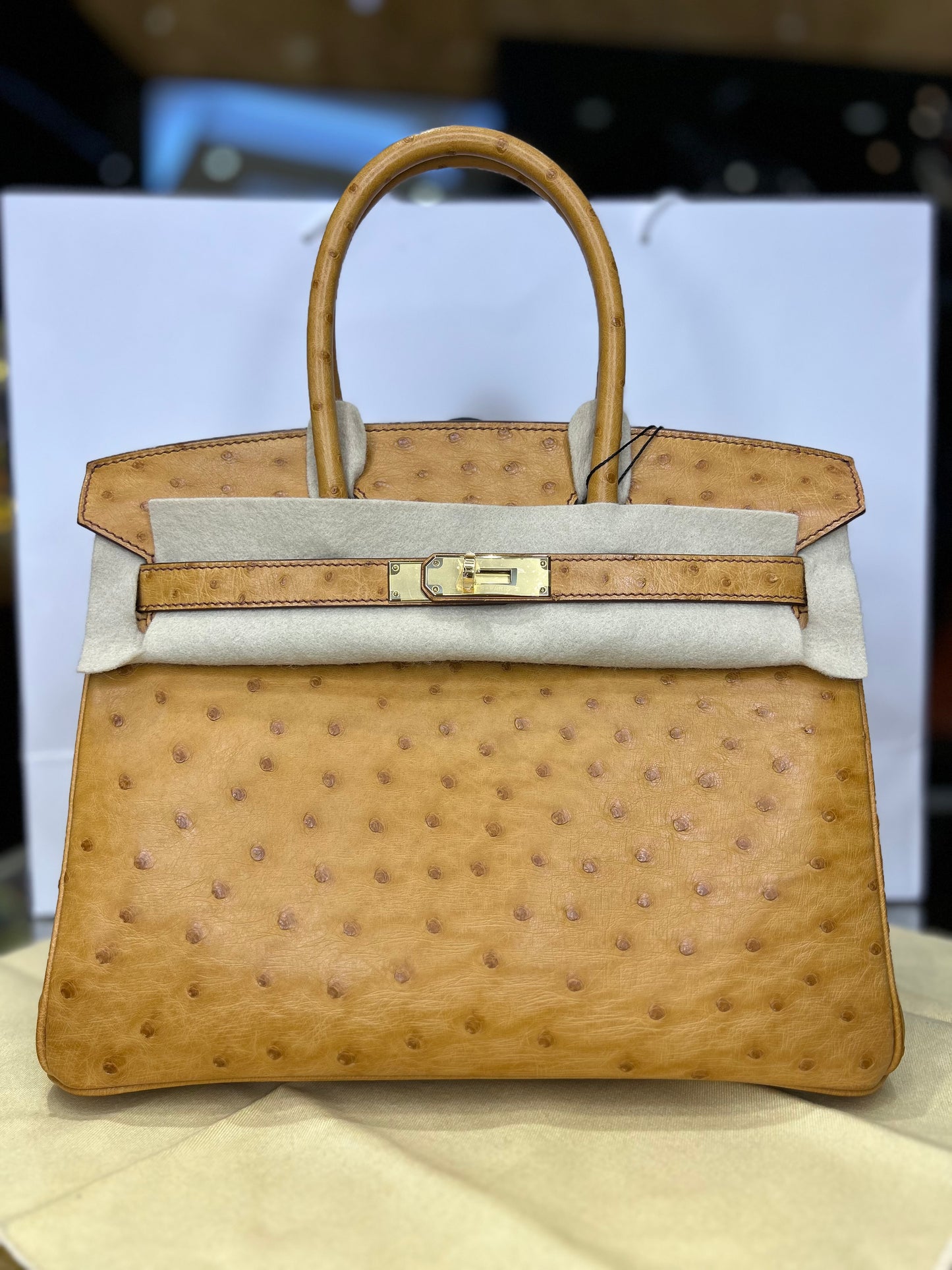 Hermes Birkin 30 Ostrich New 2023 Full Set