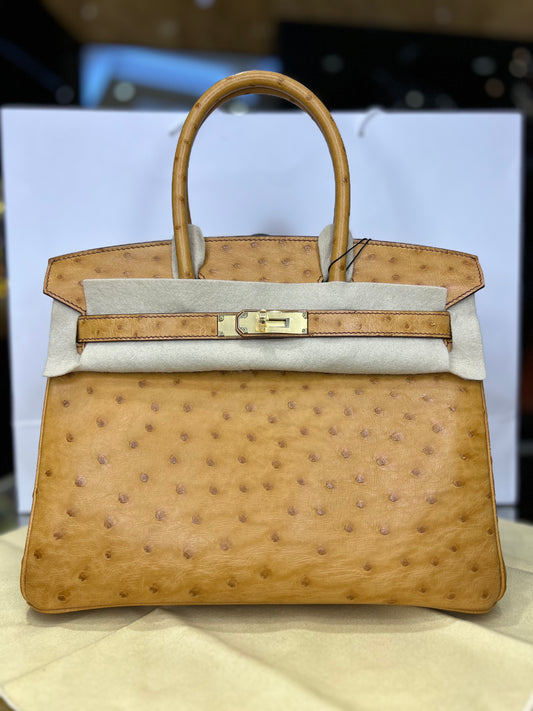 Hermes Birkin 30 Ostrich New 2023 Full Set