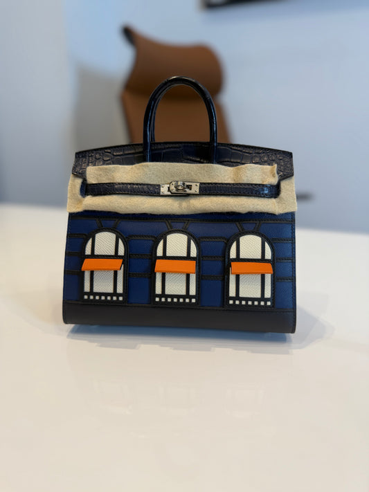 Hermes Birkin 20 Faubourg Night Bleu Marine