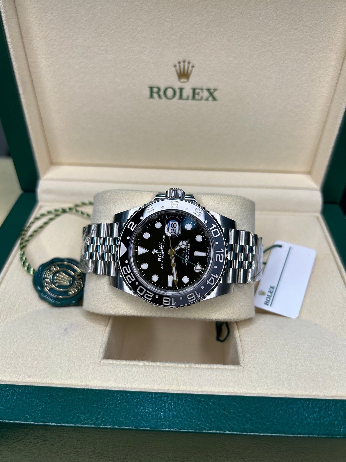 Rolex GMT Master II Bruce Wayne 126710GRNR Jubilee Bracelet