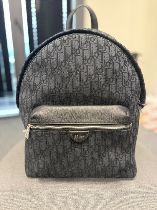 Dior Rider Zipped Backpack – Black Dior Oblique Jacquard.Brand New, With Box and Papers