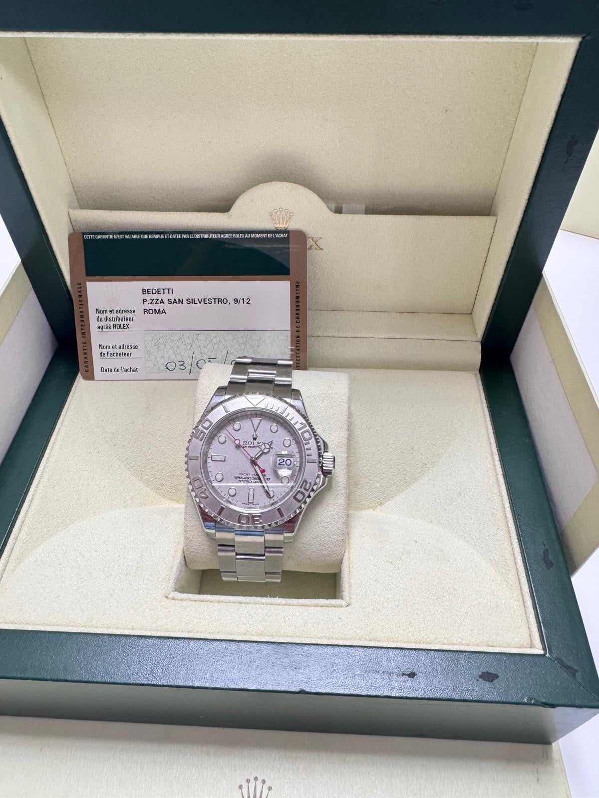 Rolex Yacht Master 40mm Steel/Platinium Bezel 2008 Year 16622 Full Set Used Men’s Automatic