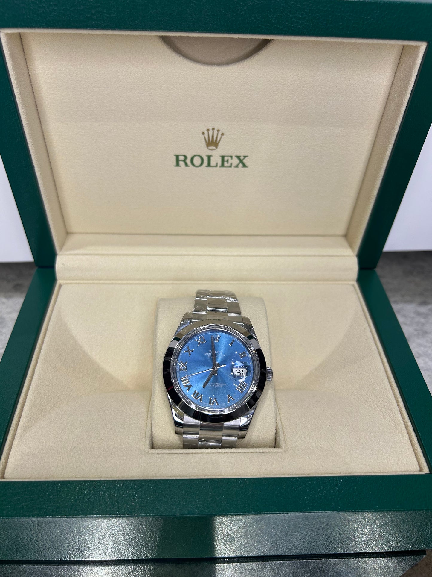 Rolex Men’s Datejust 41mm Steel Blue 2017 Full Set Automatic 116300