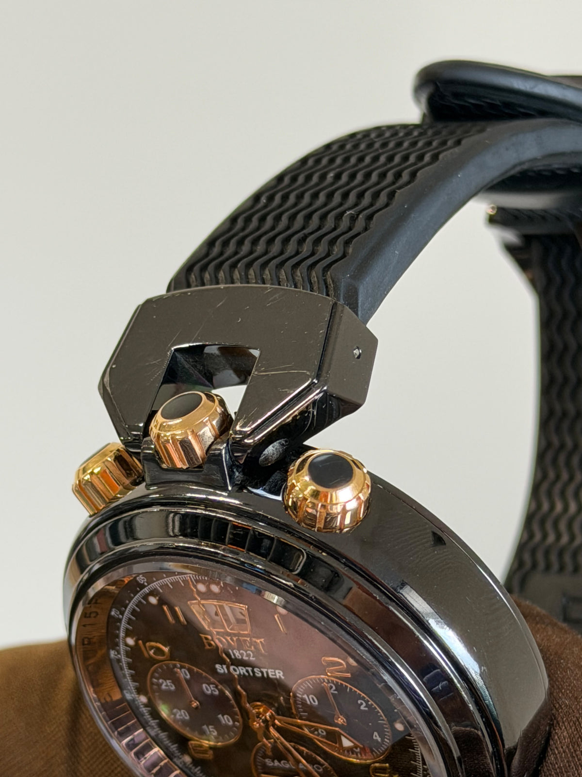 BOVET Sportster SAGUARO Chronograph 46mm Steel/Gold Automatic SP0367 Used Full Set 2010 Year Men’s