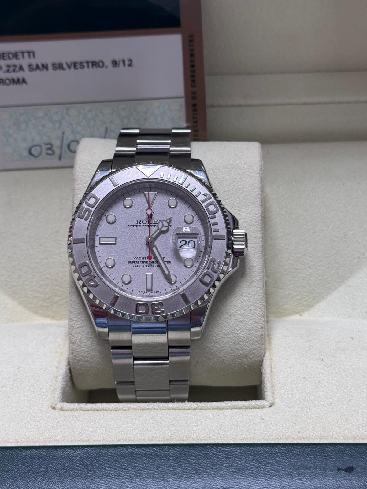 Rolex Yacht Master 40mm Steel/Platinium Bezel 2008 Year 16622 Full Set Used Men’s Automatic