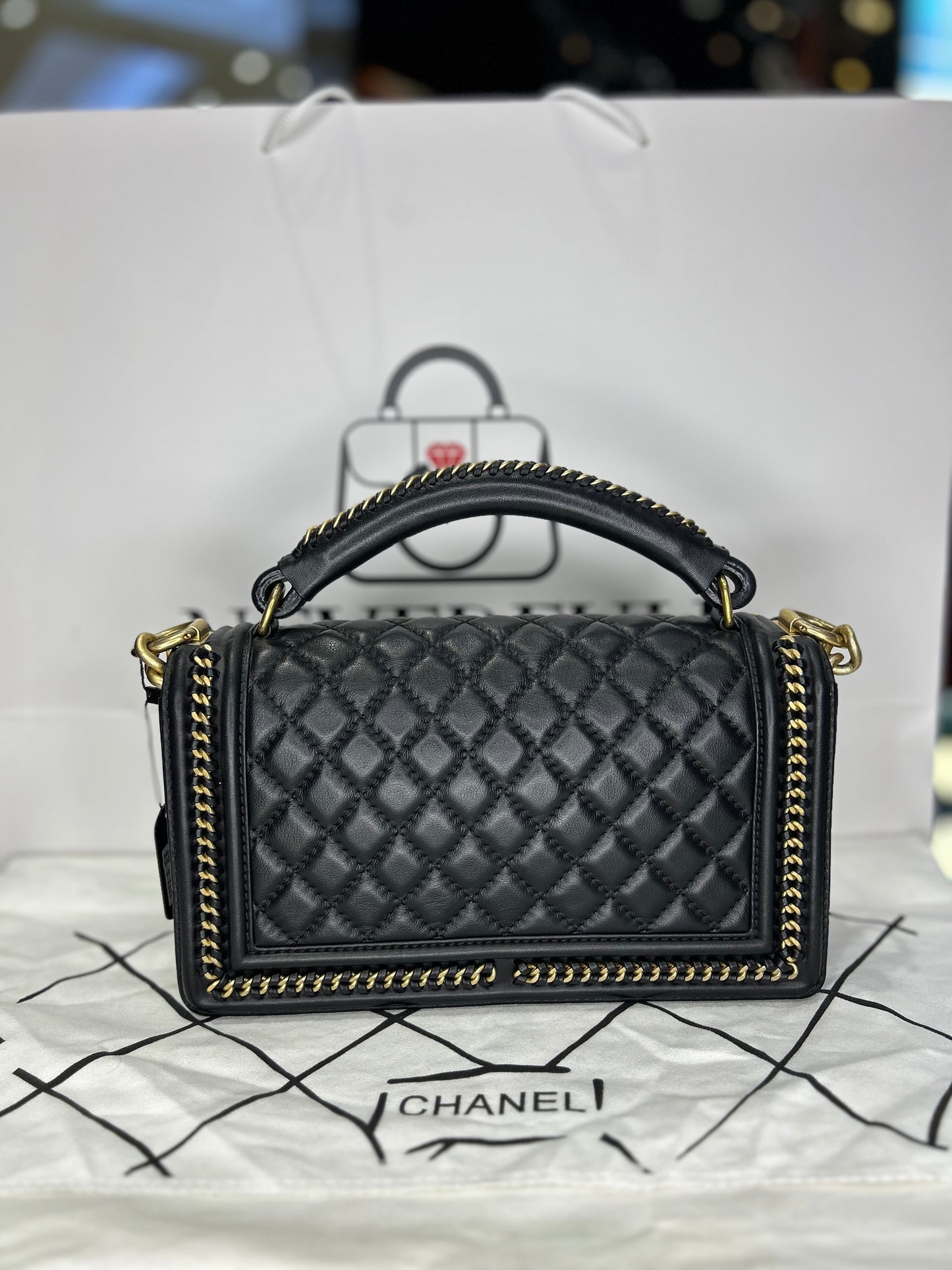 Chanel Boy Bag Limited Edition Caviar Excellent Condition Medium