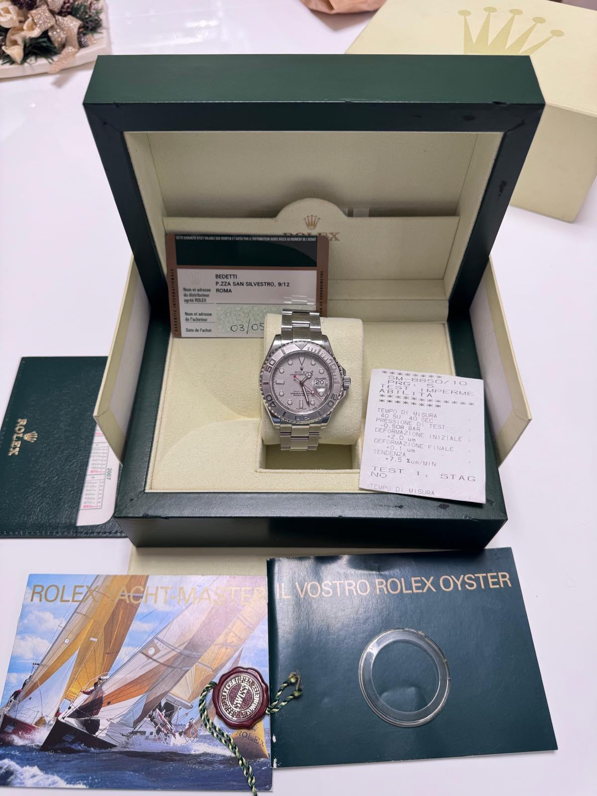 Rolex Yacht Master 40mm Steel/Platinium Bezel 2008 Year 16622 Full Set Used Men’s Automatic