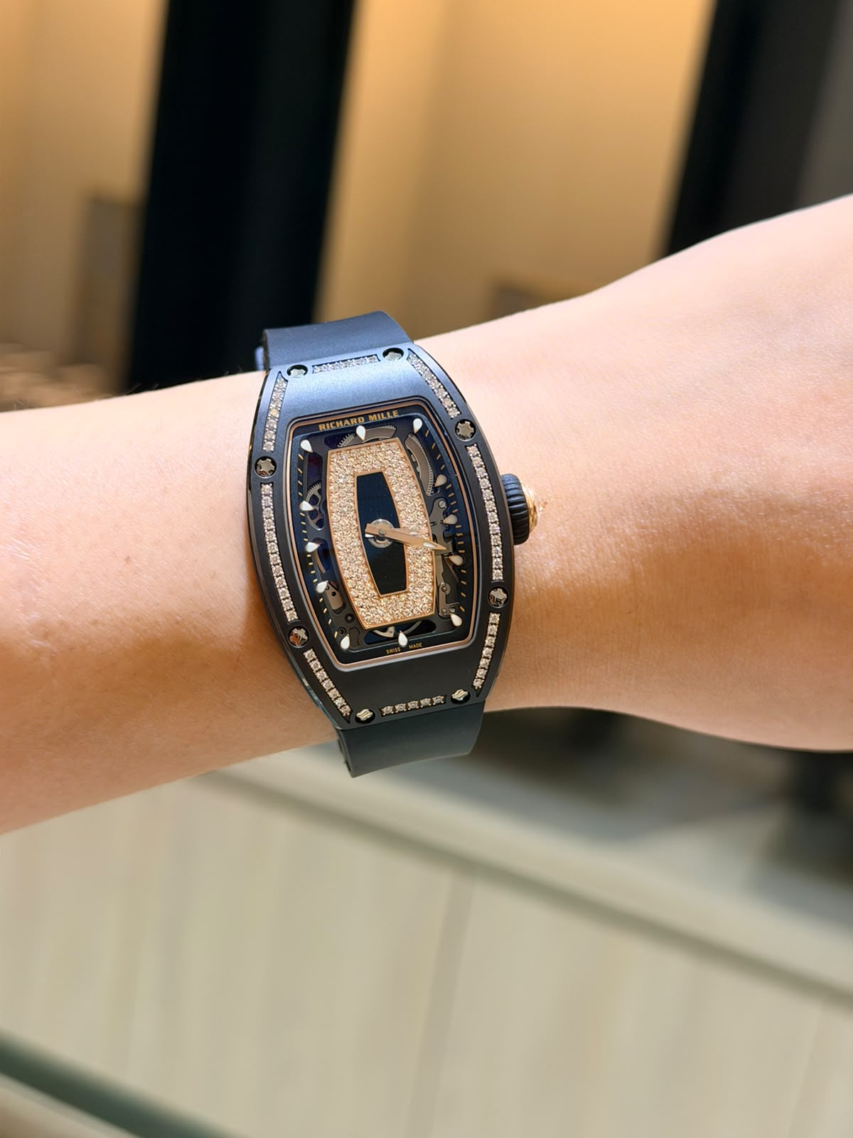 Richard Mille RM 07                          07-01 Black Ceramic Bezel‑Set Diamonds 2026 Year New
