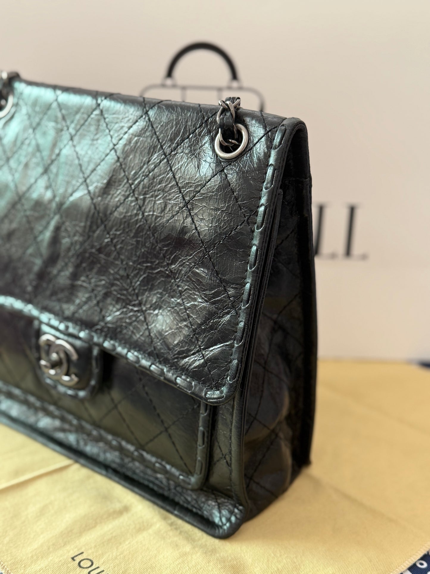 Chanel Quilted Calfskin Whipstitch Flap Bag