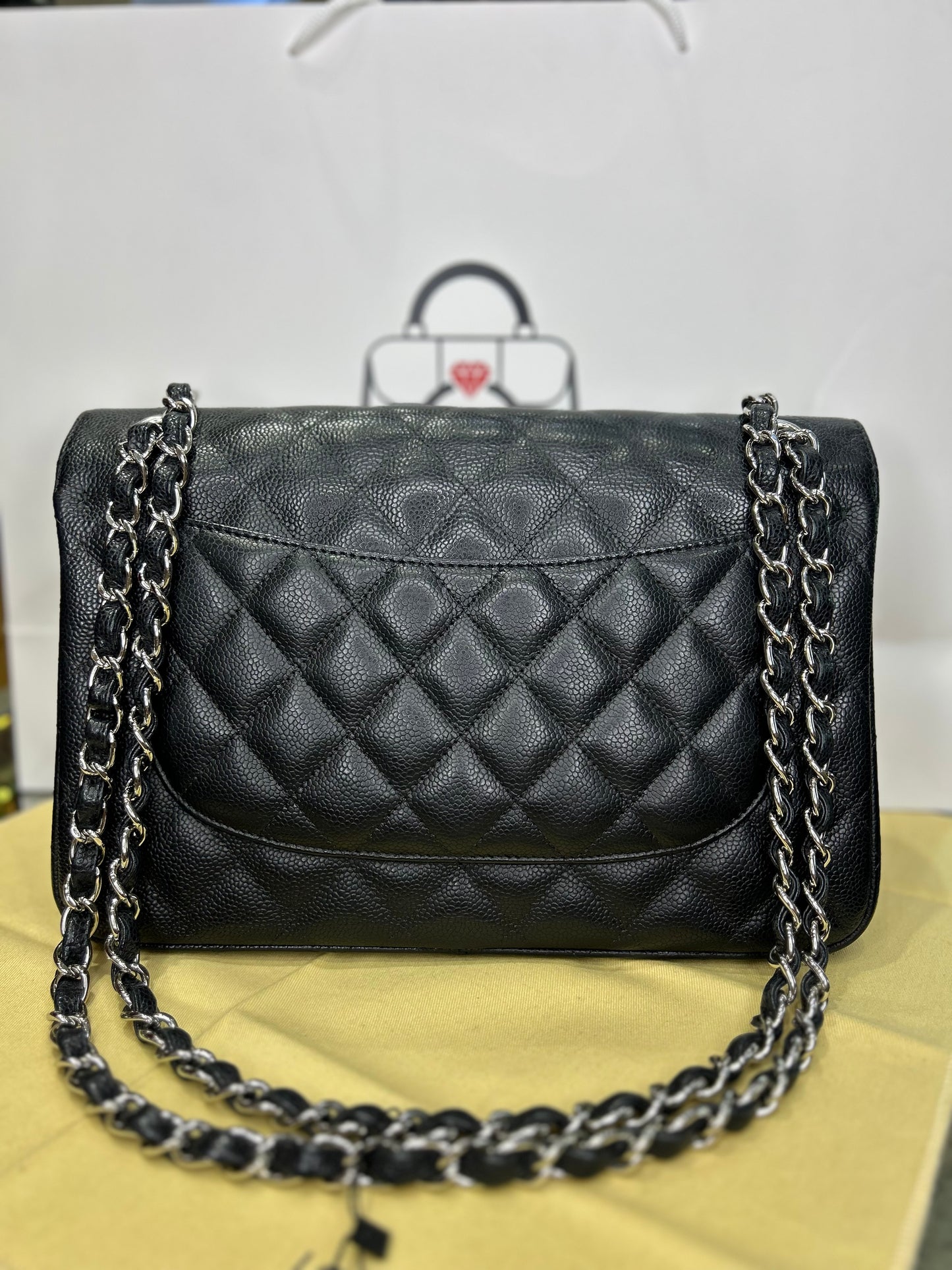 Chanel Classic Double Flap Caviar Leather Jumbo