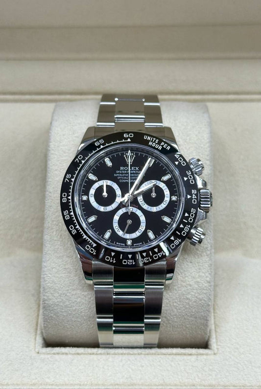 Rolex Men’s Daytona Steel Black Dial 116500 New 2023 Full Set