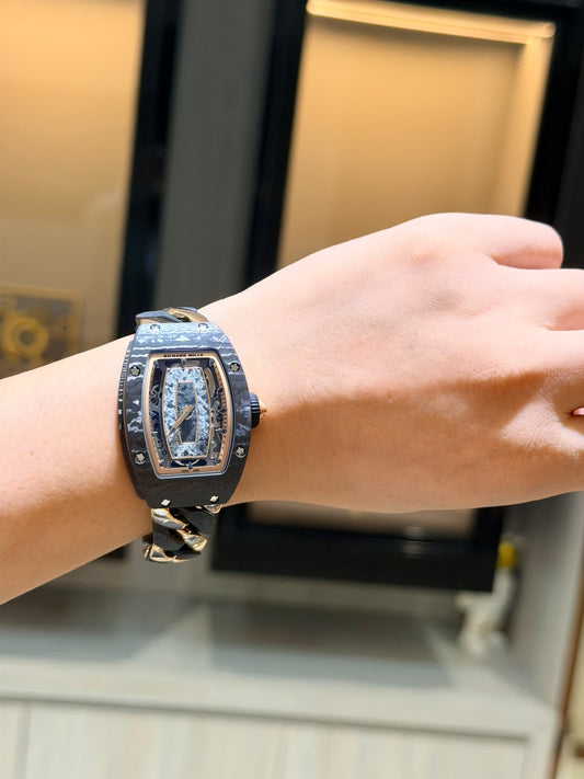 Richard Mille RM 07 RM07-01 New Carbon Cuban Bracelet 18k Rose Gold 2026 New Full Set