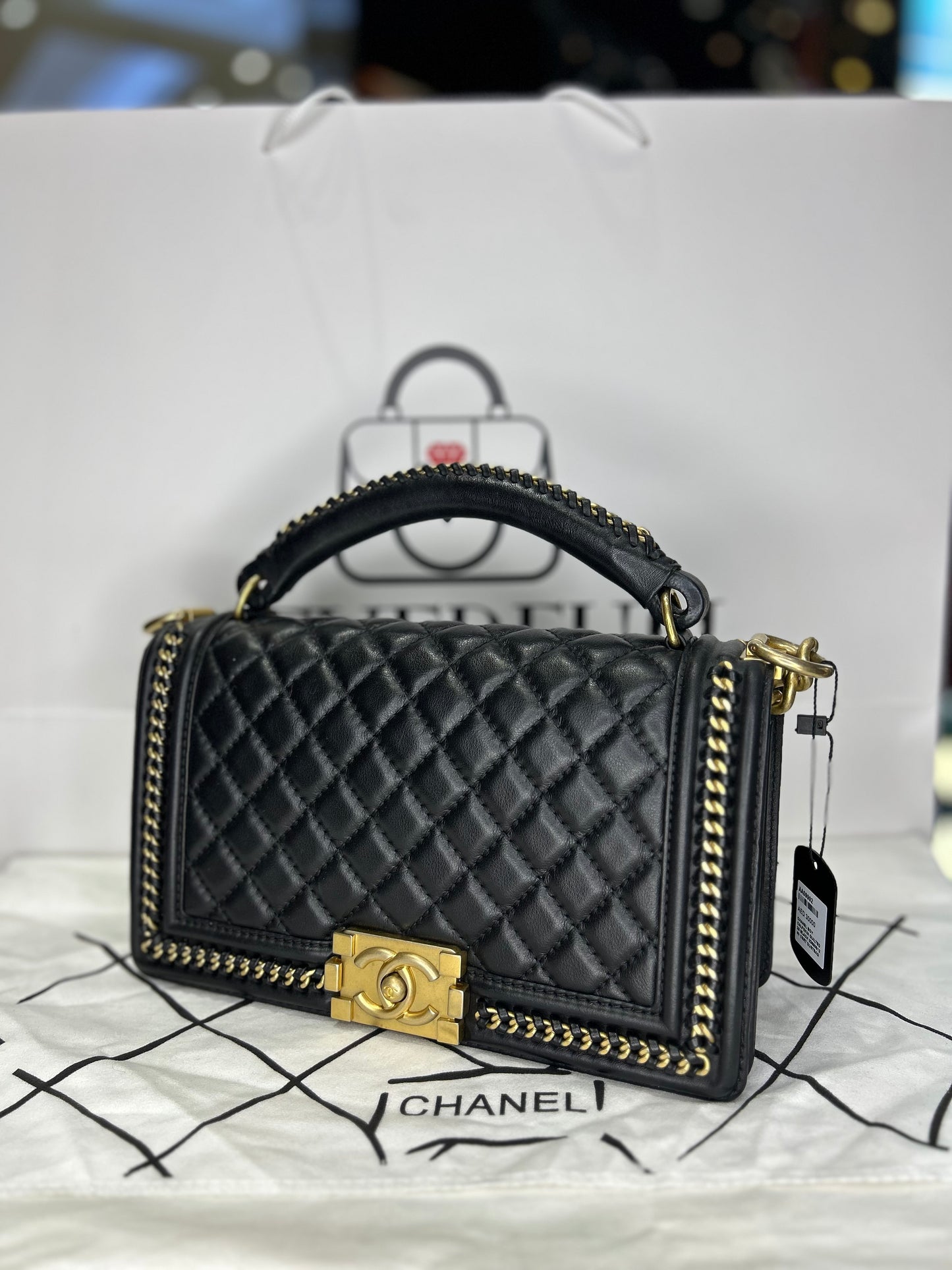 Chanel Boy Bag Limited Edition Caviar Excellent Condition Medium