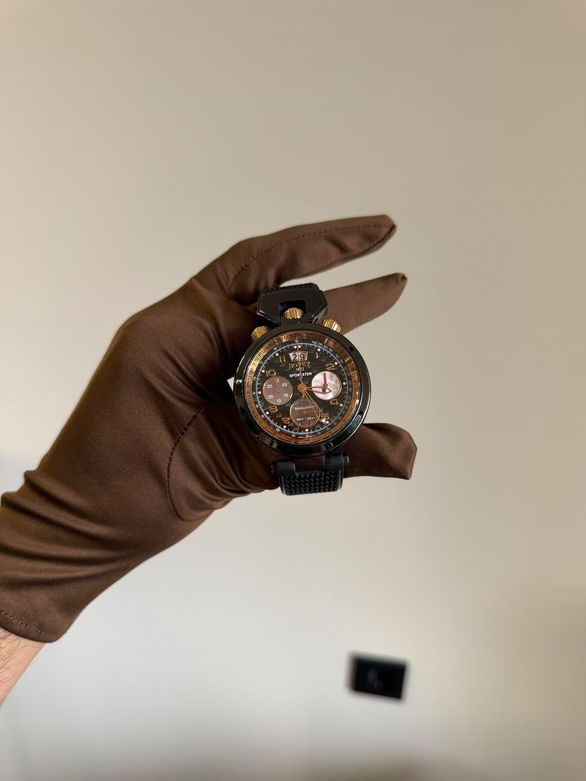BOVET Sportster SAGUARO Chronograph 46mm Steel/Gold Automatic SP0367 Used Full Set 2010 Year Men’s