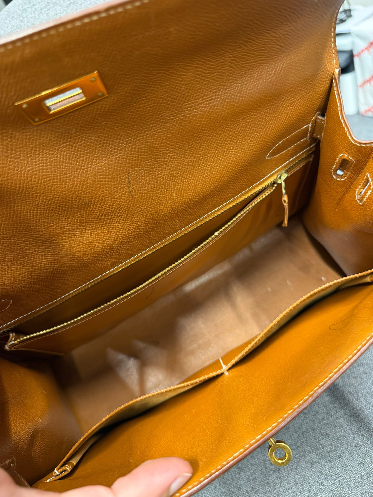 Hermes Kelly Sellier 32 Vintage Gold GHW 1971 Year