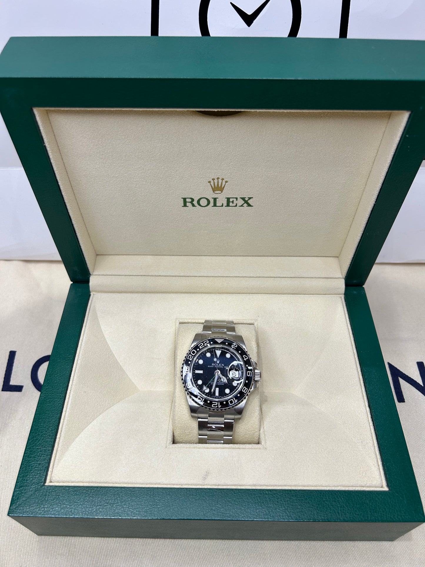 Rolex Men’s GMT Master II Steel 40mm 116710 Automatic 2009 Full Set Polished