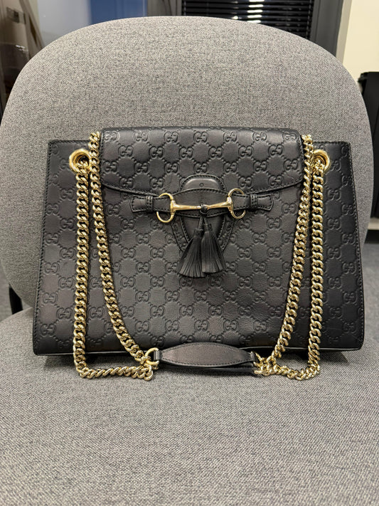 Gucci Emily Micro Guccissima Chain Shoulder Bag